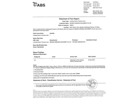 ABS classification society certificate